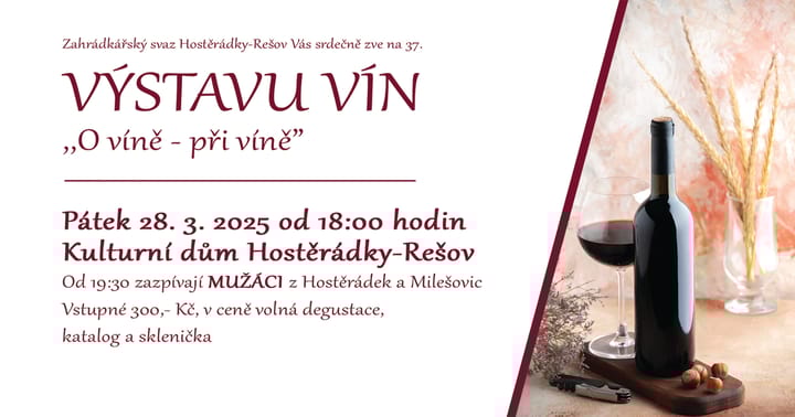 37. výstava vín Hostěrádky-Rešov