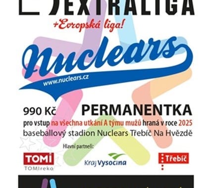 Baseball Třebíč Nuclears - sezónní permanentka 2025