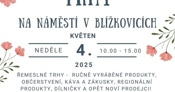 Květinové trhy v Blížkovicích