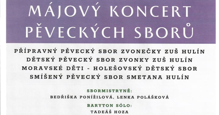 Májový koncert pěveckých sborů