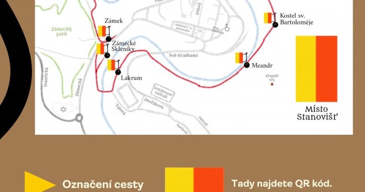 Praporková stezka podél řeky Rokytné