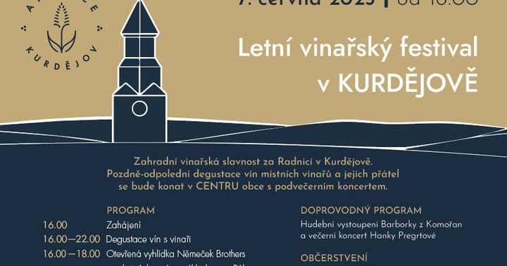 St. Johann Fest - Zahradní vinařská slavnost za Radnicí v Kurdějově