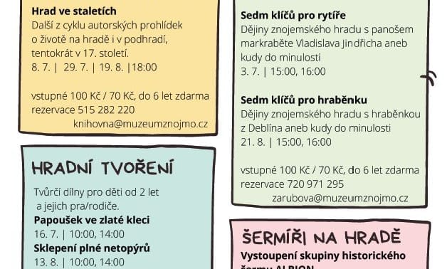 Letní Hradovánky 2025 - Sedm klíčů pro hraběnku