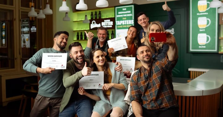 Pilsner Urquell Experience Praha - škola čepování