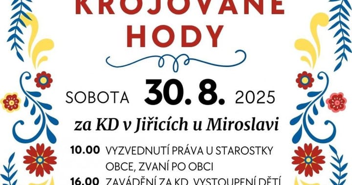 Krojované hody v Jiřících u Miroslavi
