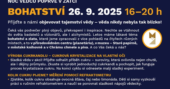 Noc vedcu muzeum plakát