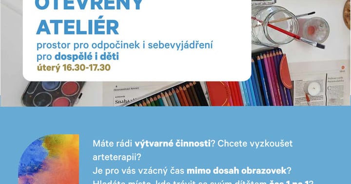 Leták otevřený ateliér větší