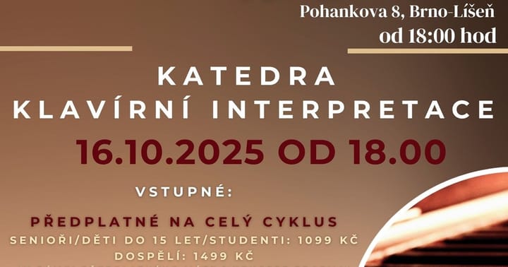 Klasická hudba na zámku - říjen(Katedra klavírní interpretace)