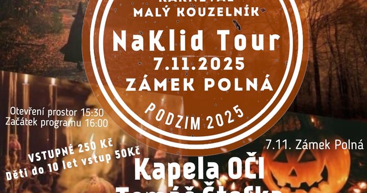 NaKlid Tour - podzim 2025 s dětským programem Malý kouzelník