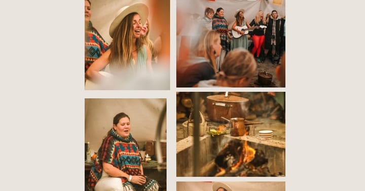Soulsinging s Maar a Eliškou Liškou v Máku v týpý kolem ohně