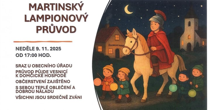 Martinský lampionový průvod v Horních Dunajovicích