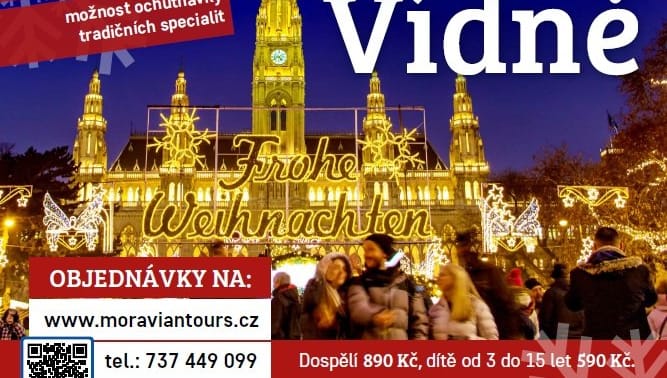 Vlakem s průvodcem ze Znojma do noční adventní Vídně