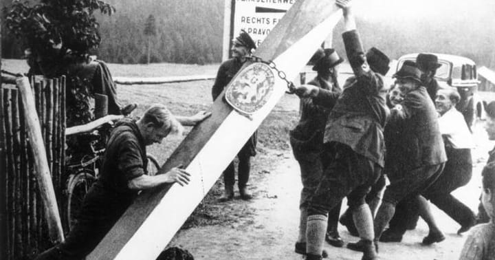 Odstraňování československých hraničních orientačních sloupů Sudetskými Němci