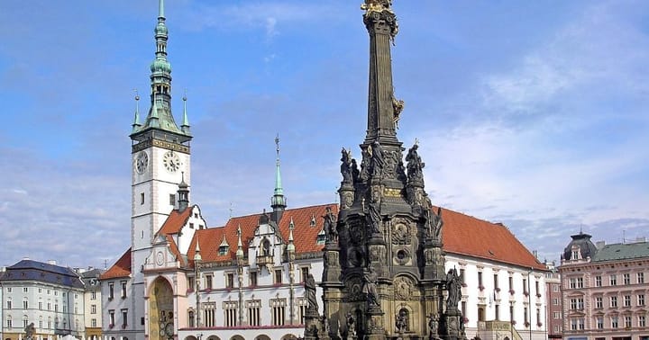 Pohled na náměstí v Olomouci