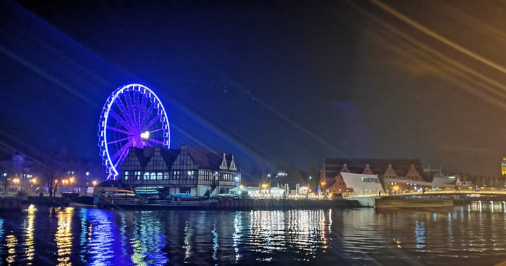 Večerní atmosféra Gdaňsku.