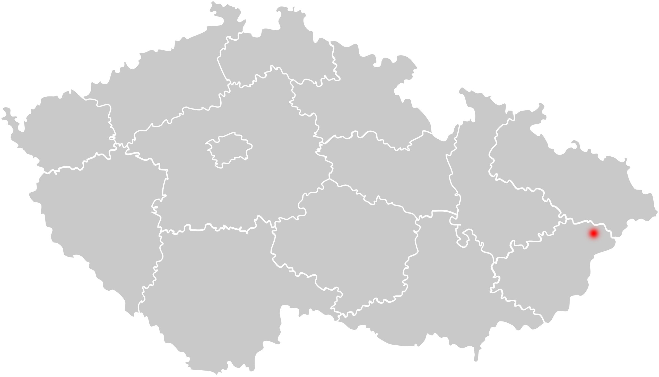 Slepá mapa Rožnov pod Radhoštěm