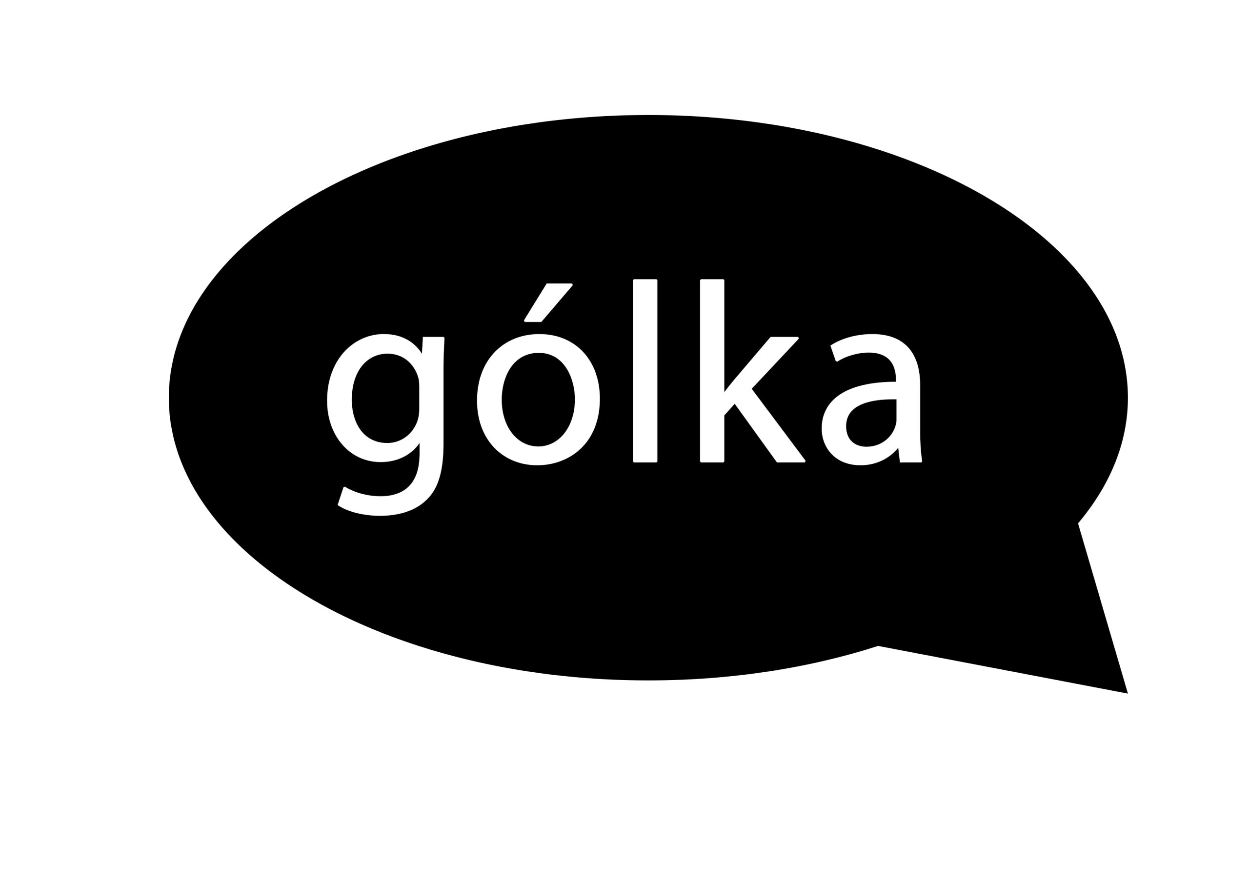 bublina se slovem gólka