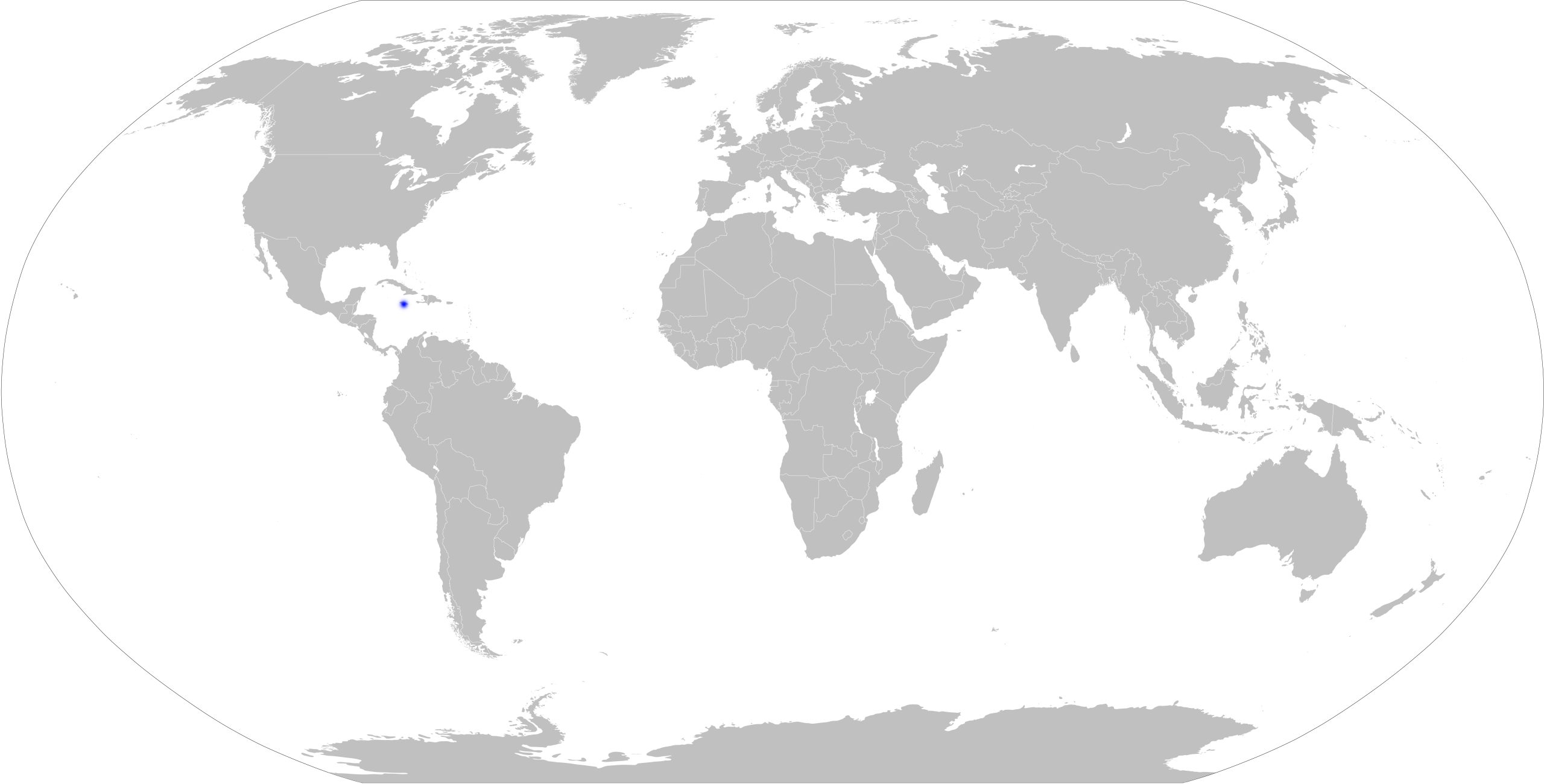 Slepá mapa světa - Jamajka