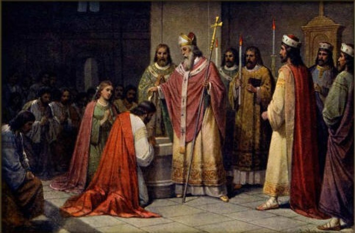 Josef Mathauser – Křest knížete Bořivoje a jeho manželky Ludmily