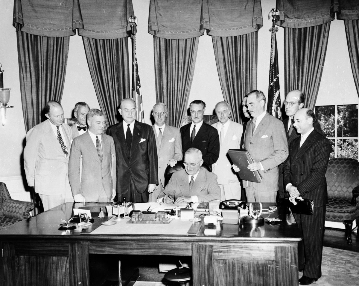 Severoatlantická smlouva byla podepsána 4. dubna 1949 ve Washingtonu, D.C. a Spojené státy ji ratifikovaly v srpnu