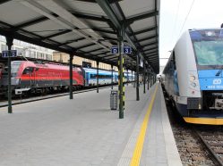 Druhé nástupiště po rekonstrukci (červenec 2016)