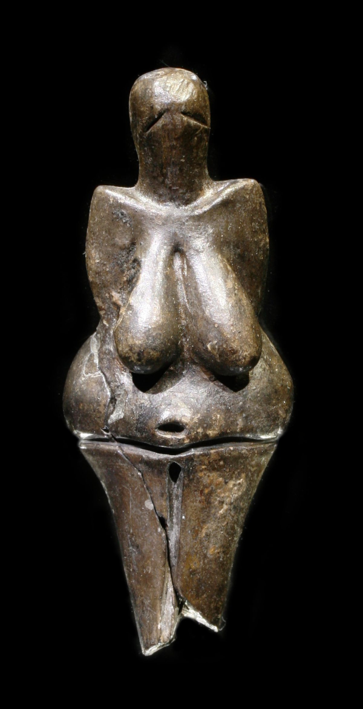 Věstonická Venus at the Mammoth Hunters exhibition in the National Museum in Prague