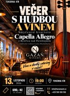 Večer s hudbou a vínem – Smyčcové kvarteto Cappella Allegra