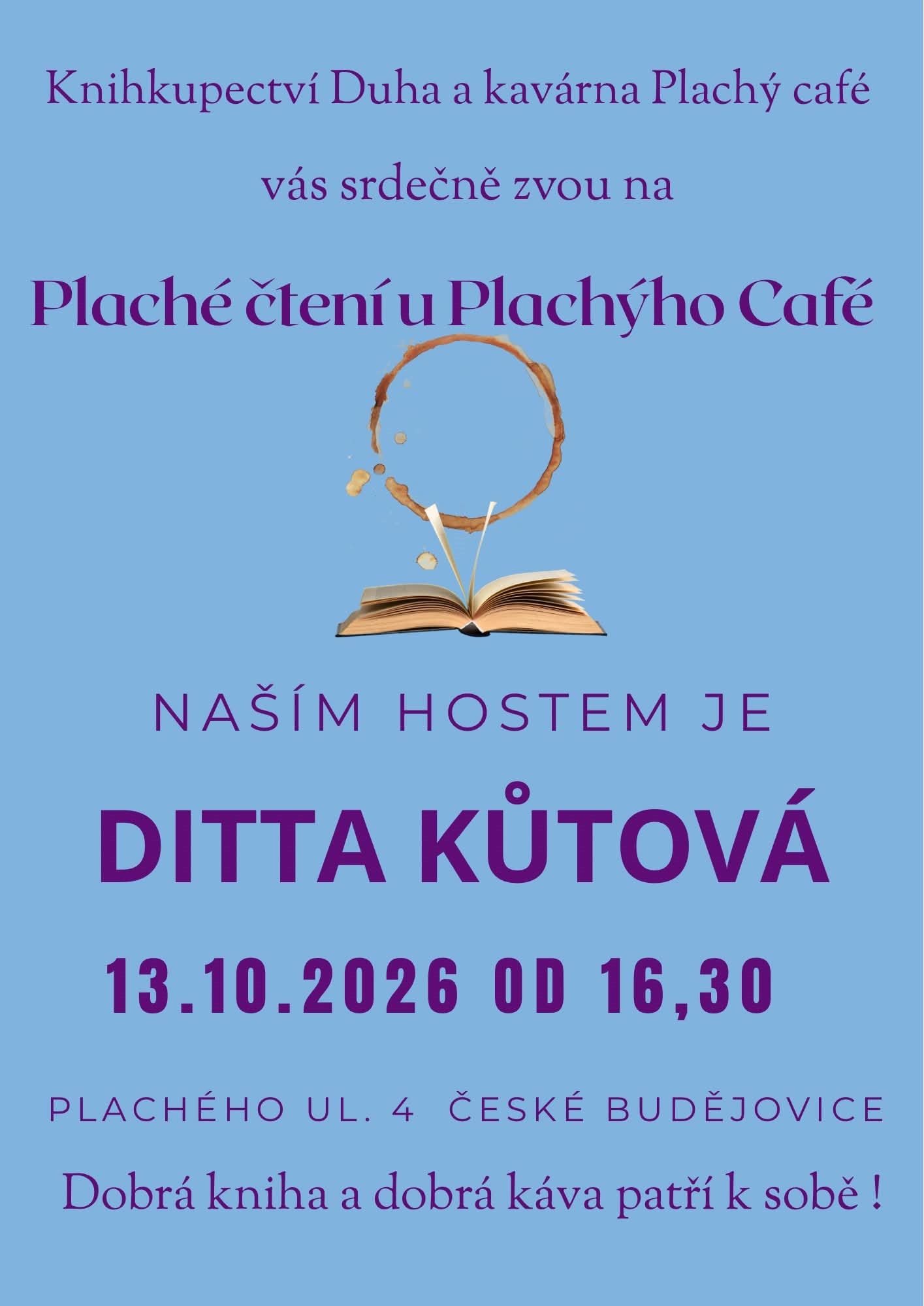 PLACHÉ ČTENÍ U PLACHÝHO CAFÉ